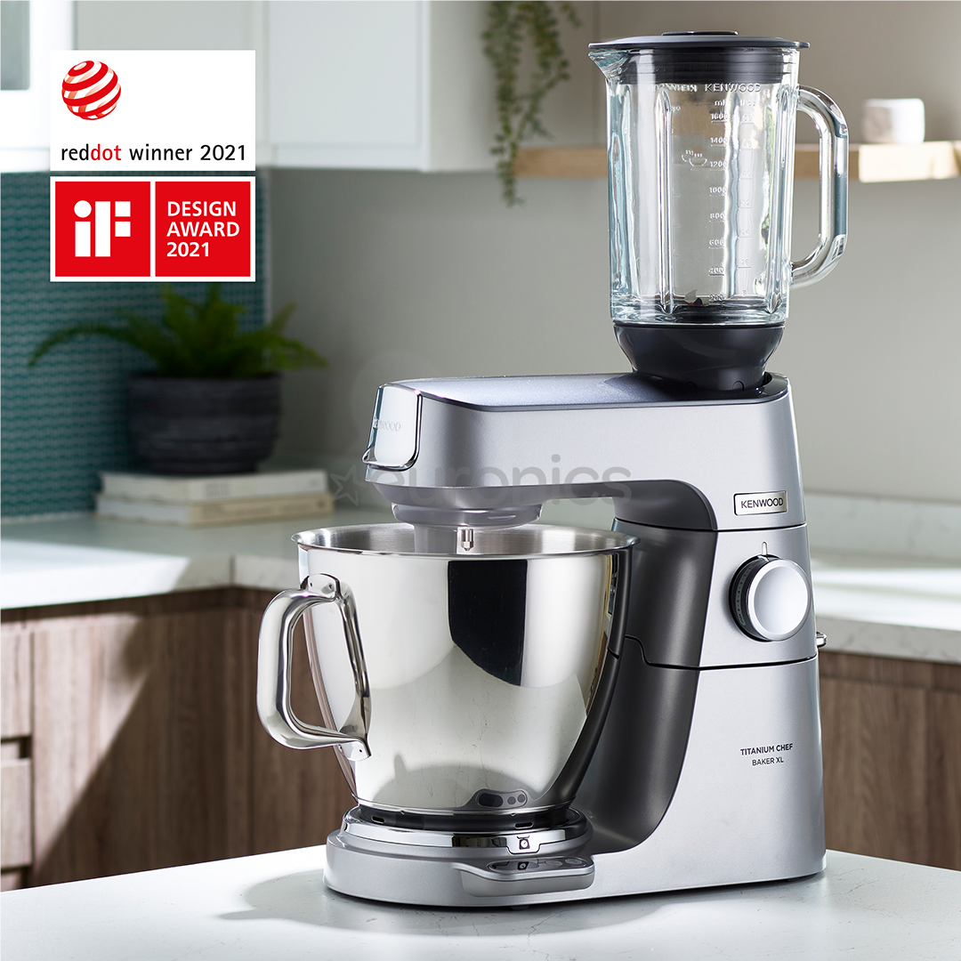 Kenwood Titanium Chef Baker XL, 7 L / 5 L, 1200 W, hõbedane - Köögikombain