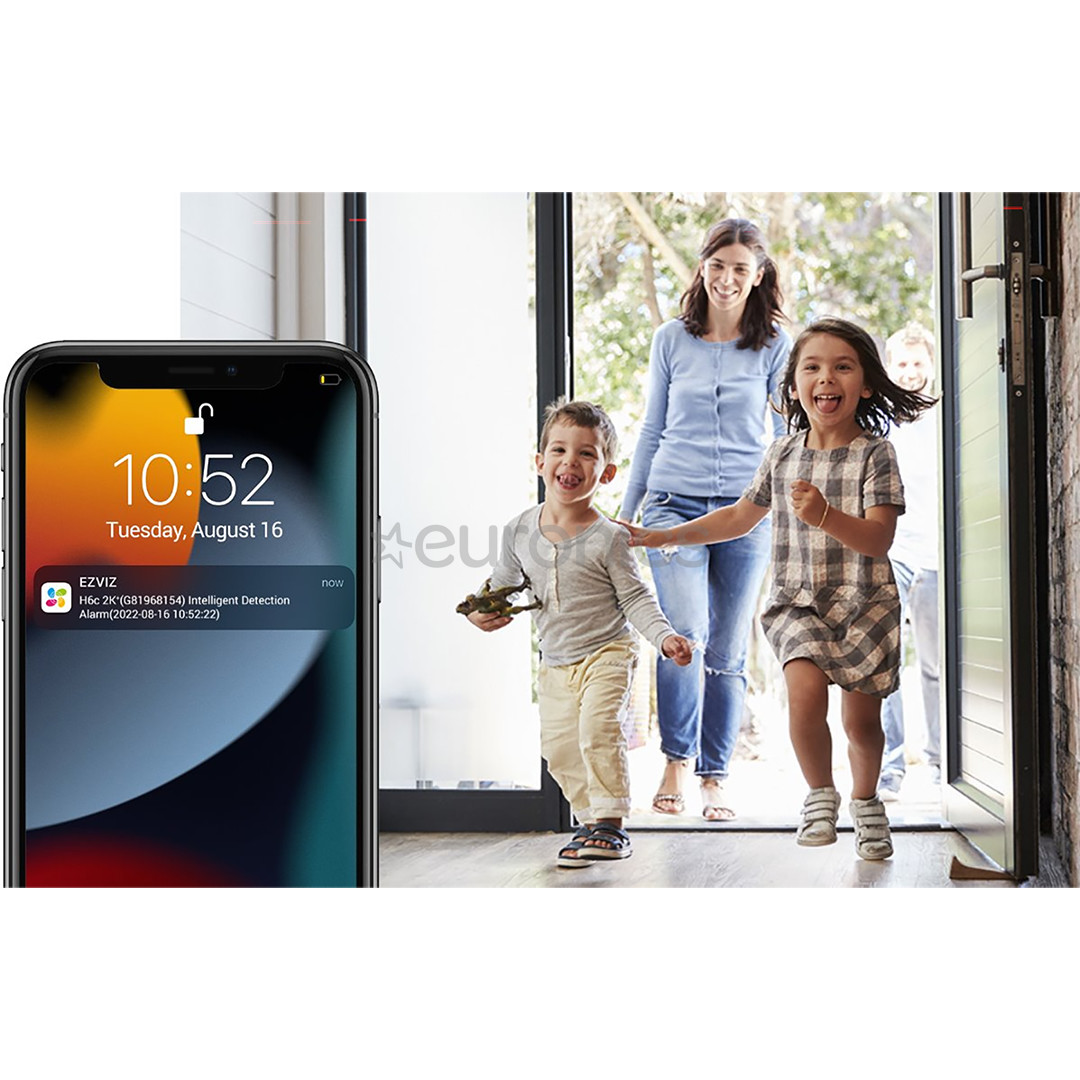 EZVIZ H6C, 5 MP, WiFi, inimese tuvastus, öörežiim, valge - Pöördkaamera