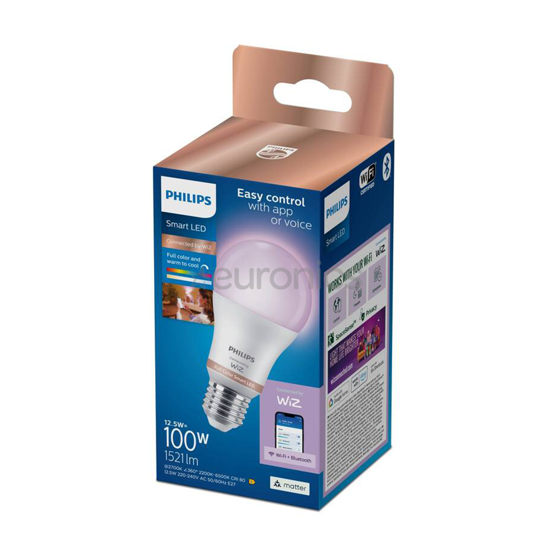 Philips Wiz Full Color Smart LED Bulb, E27, белый - Светодиодная лампа