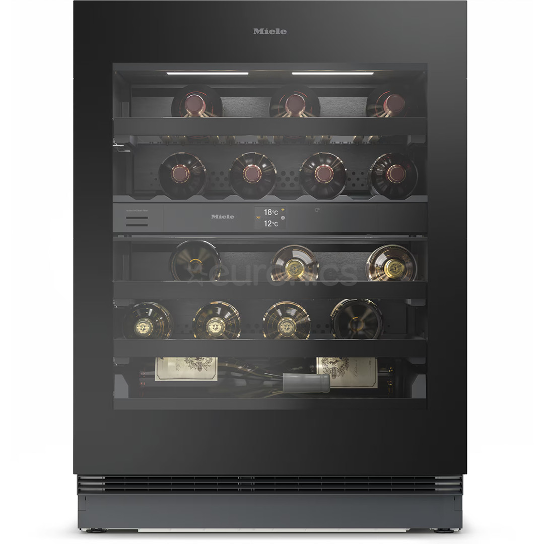 Miele, 32 bottles, height 82 cm, black - Built-in Wine Cooler