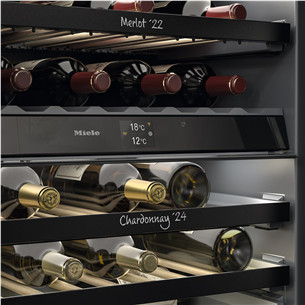 Miele, 32 bottles, height 82 cm, black - Built-in Wine Cooler
