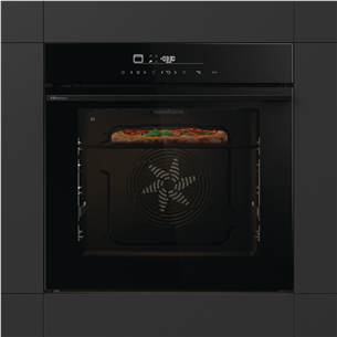 Hisense, 77 L, pürolüütiline puhastus, must - Integreeritav ahi HO66F8PIZZACHEF
