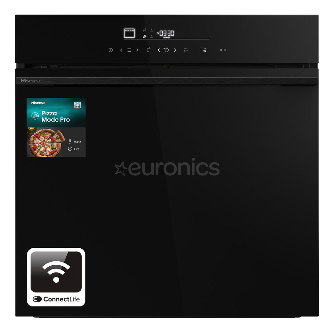 Hisense, 77 L, pürolüütiline puhastus, must - Integreeritav ahi