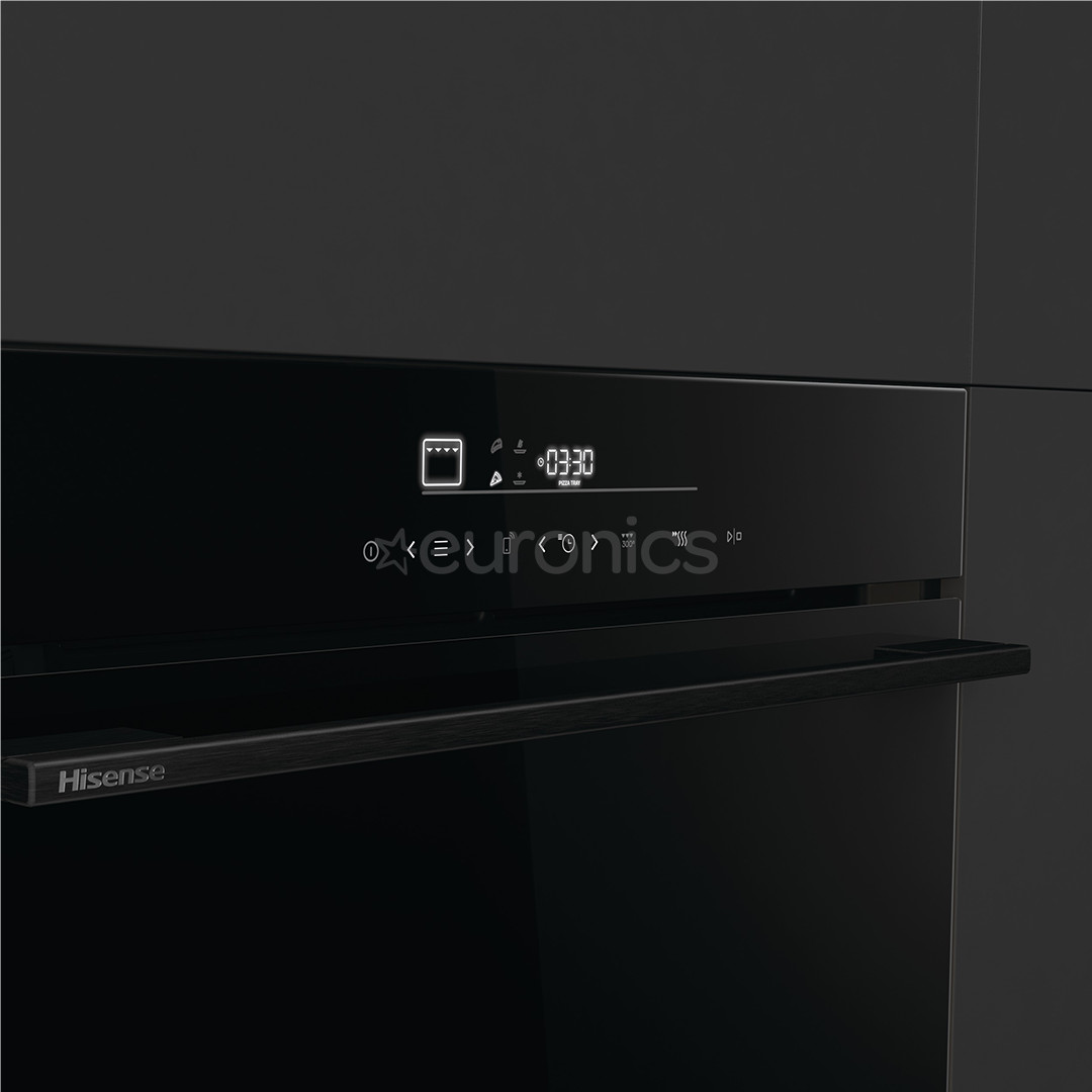 Hisense, 77 L, pürolüütiline puhastus, must - Integreeritav ahi