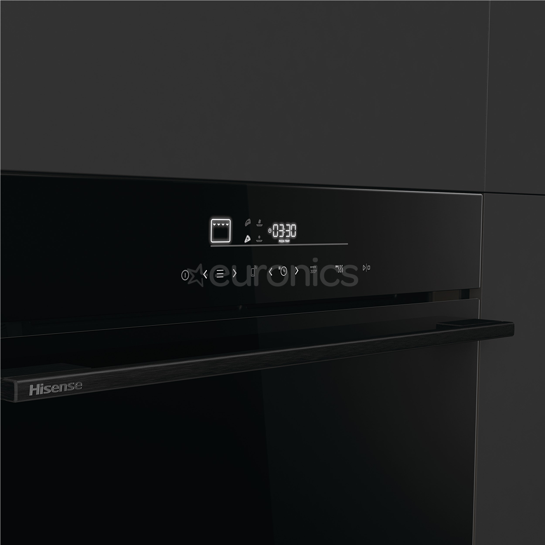 Hisense, 77 L, pürolüütiline puhastus, must - Integreeritav ahi