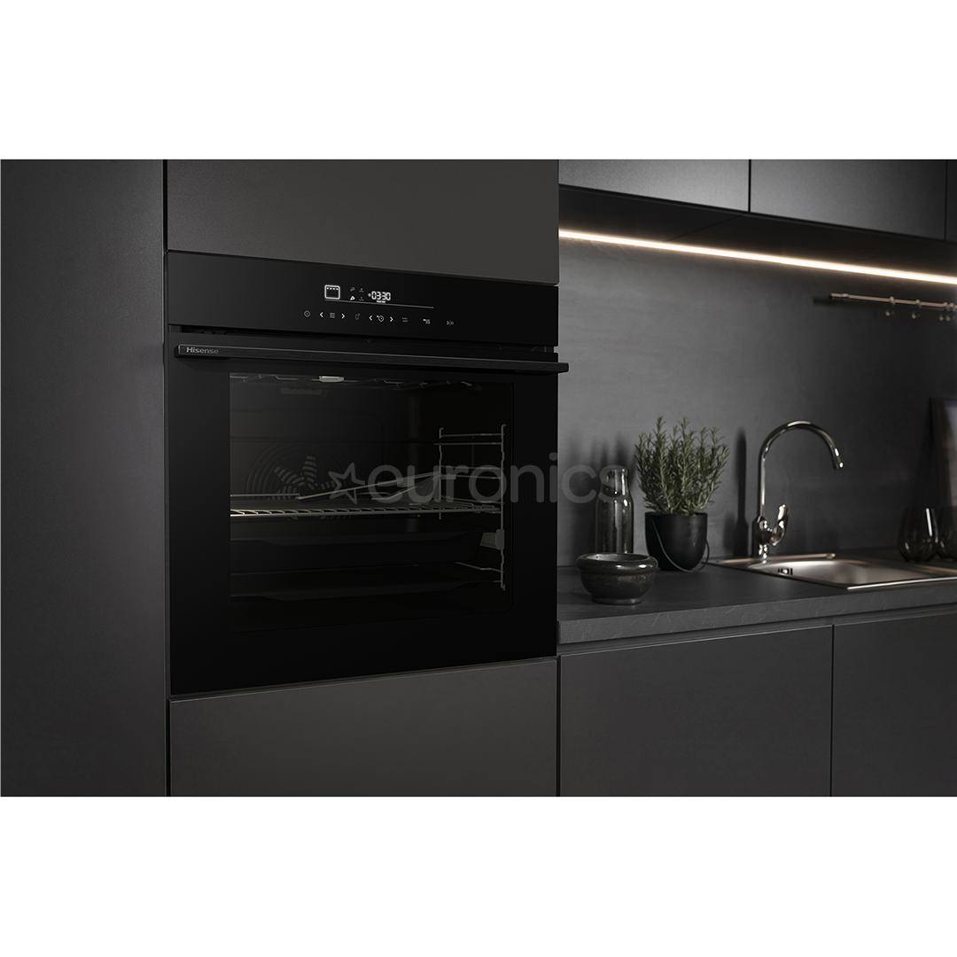 Hisense, 77 L, pürolüütiline puhastus, must - Integreeritav ahi