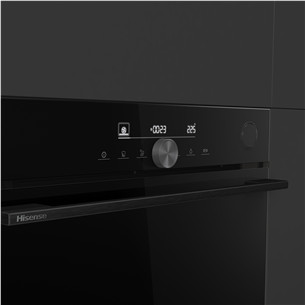 Hisense, 77 L, pyrolytic cleaning, black - Built-in oven