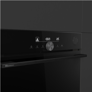 Hisense, 77 L, pürolüütiline puhastus, must - Integreeritav ahi