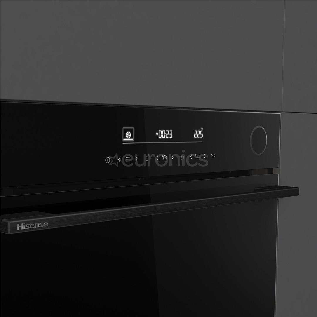 Hisense, 77 L, pürolüütiline puhastus, must - Integreeritav ahi