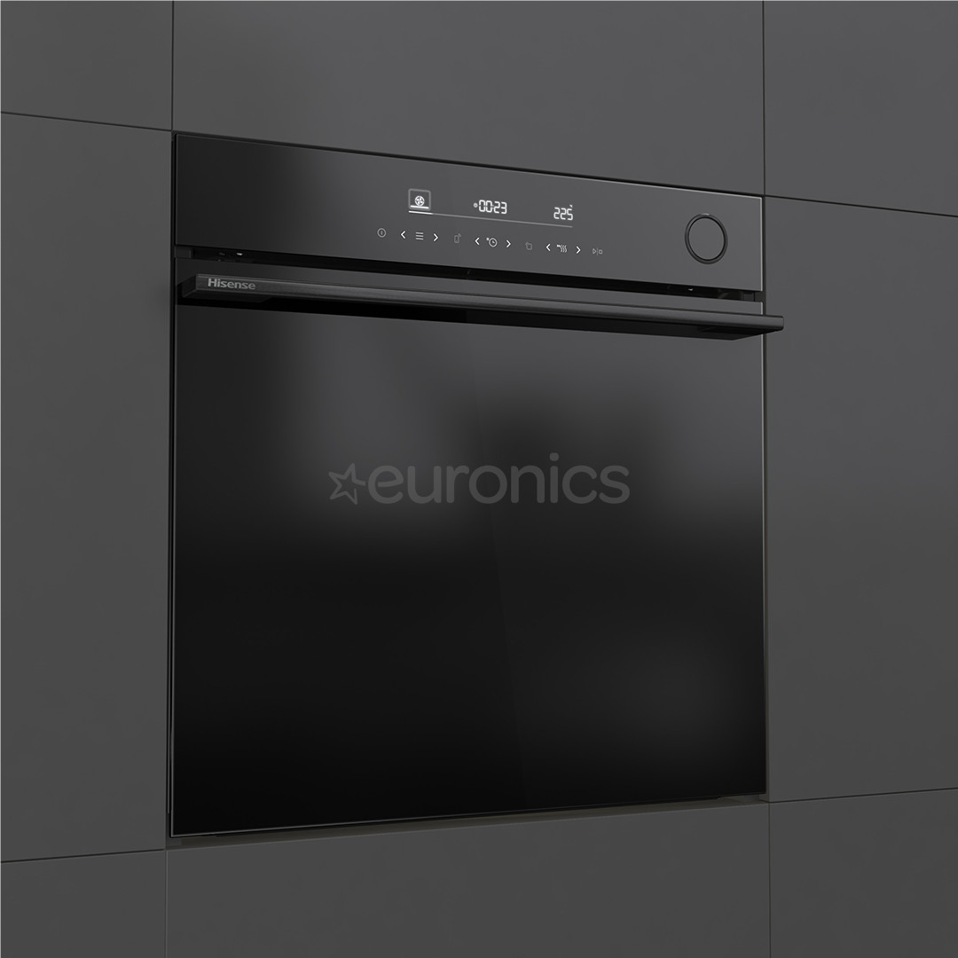 Hisense, 77 L, pürolüütiline puhastus, must - Integreeritav ahi