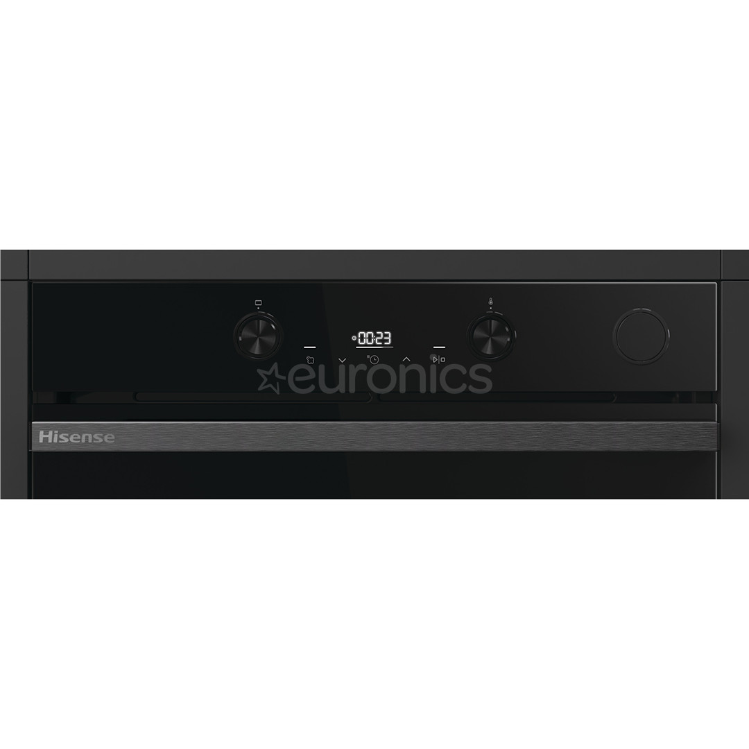 Hisense, 77 л, Steam Add Plus, черный - Интегрируемый духовой шкаф