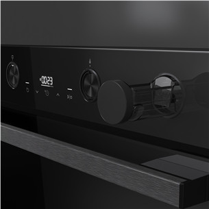 Hisense, 77 л, Steam Add Plus, черный - Интегрируемый духовой шкаф