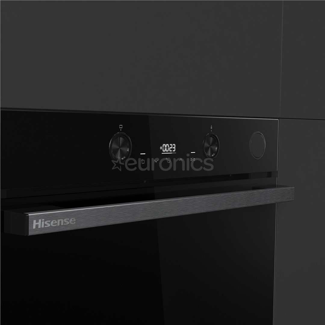 Hisense, 77 л, Steam Add Plus, черный - Интегрируемый духовой шкаф