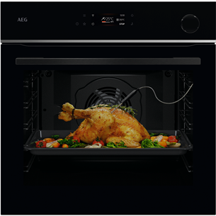AEG 7000 Series MealAssist with SteamCrisp, 72 л, пиролитическая очистка, черный - Интегрируемый духовой шкаф TR7PB63ZSB