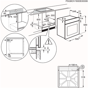 AEG 7000 Series MealAssist with SteamCrisp, 72 л, пиролитическая очистка, черный - Интегрируемый духовой шкаф