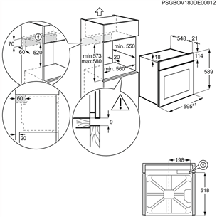 AEG 7000 Series MealAssist with SteamCrisp, 72 л, пиролитическая очистка, черный - Интегрируемый духовой шкаф