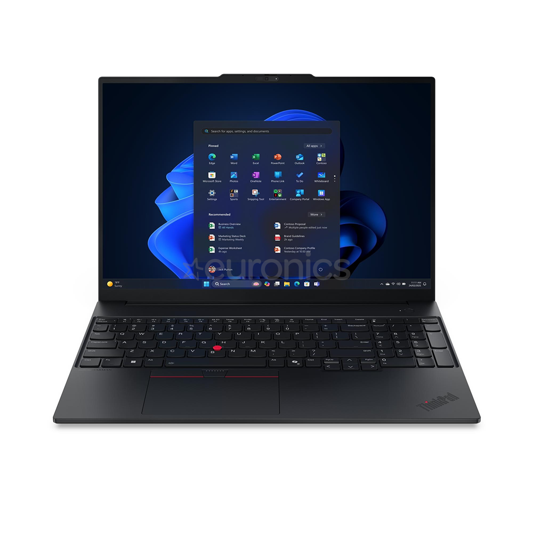 Lenovo ThinkPad E16 Gen 3, 16'', WUXGA, Ryzen 5, 16 GB, 512 GB, W11P, ENG, black - Notebook