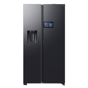 Samsung Bespoke AI Home, NoFrost, 621 л, высота 179 см, черный - SBS-холодильник RS90F64EEFEO
