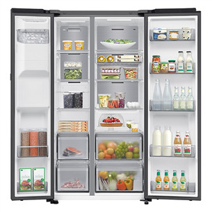 Samsung Bespoke AI Home, NoFrost, 621 L, height 179 cm, black - SBS-refrigerator