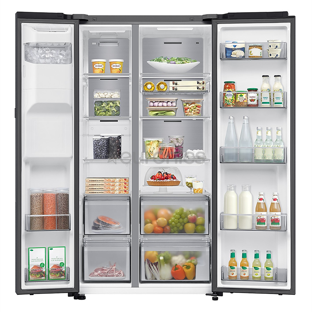 Samsung Bespoke AI Home, NoFrost, 621 L, height 179 cm, black - SBS-refrigerator