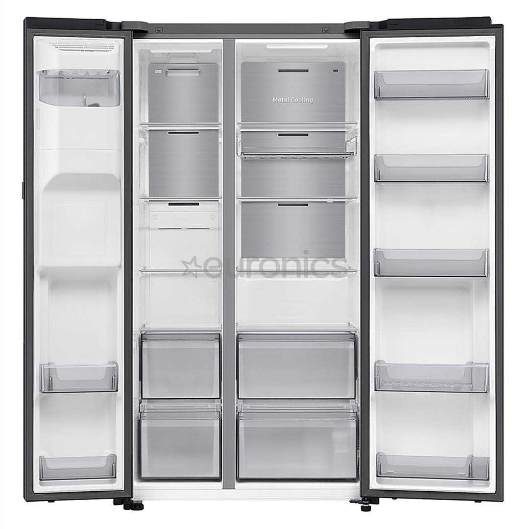 Samsung Bespoke AI Home, NoFrost, 621 L, height 179 cm, black - SBS-refrigerator