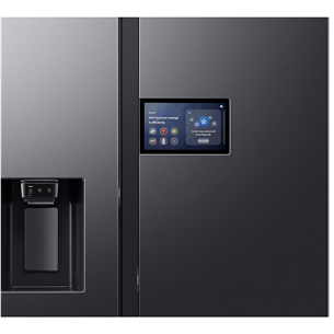 Samsung Bespoke AI Home, NoFrost, 621 л, высота 179 см, черный - SBS-холодильник