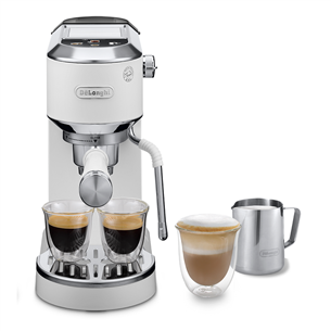 DeLonghi Dedica Duo, white - Manual espresso machine EC890.WI