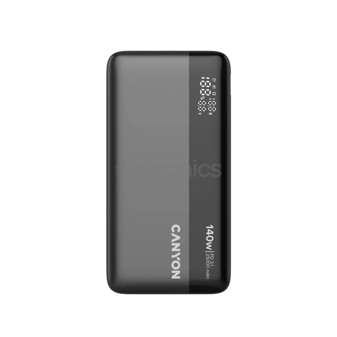 Canyon OnPower 240, 25000 mAh, tumehall - Akupank