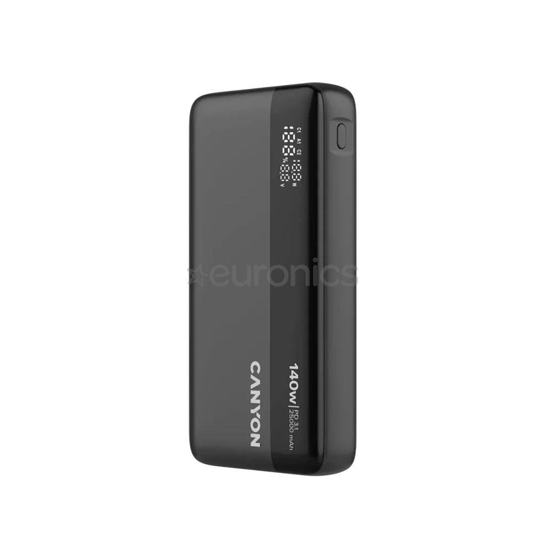Canyon OnPower 240, 25000 mAh, tumehall - Akupank