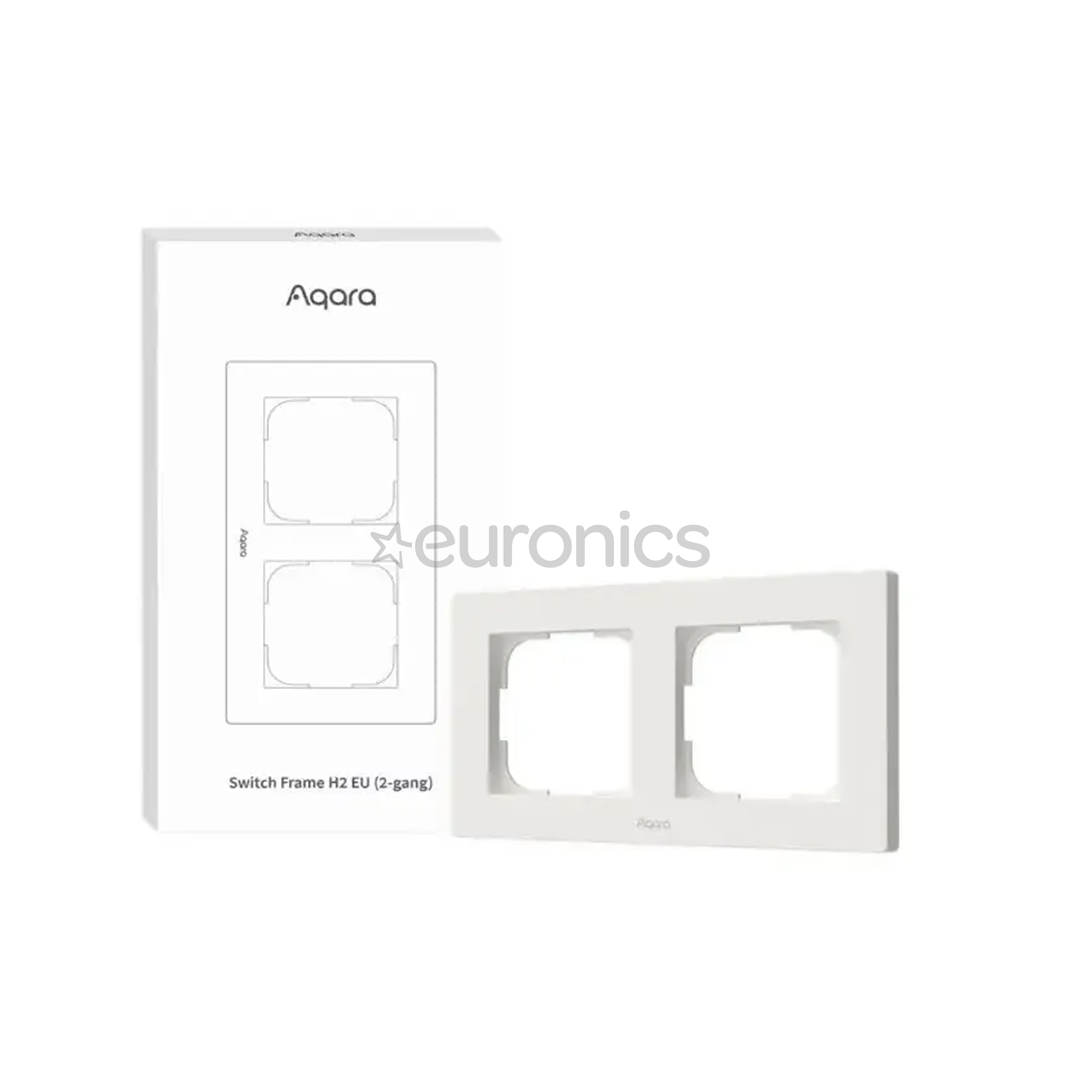 Aqara Switch Frame H2 EU, 2 гнезда, белый - Рамка для выключателя
