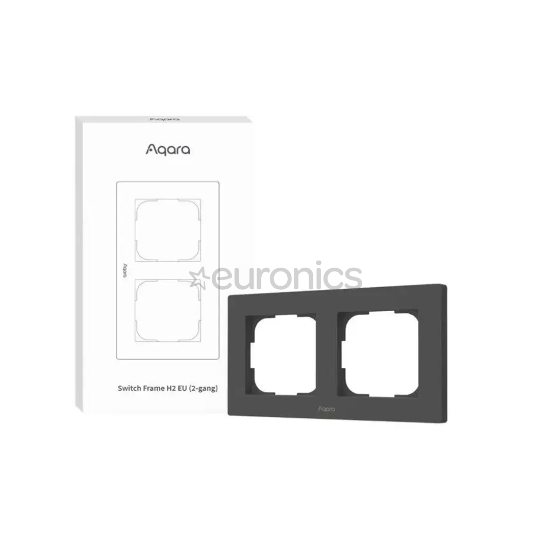 Aqara Switch Frame H2 EU, 2 гнезда, серый - Рамка для выключателя