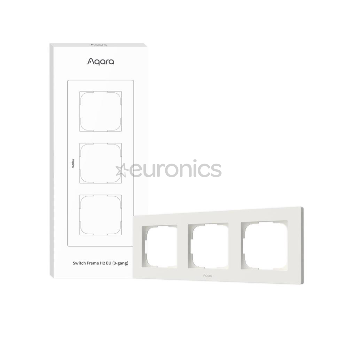 Aqara Switch Frame H2 EU, 3 гнезда, белый - Рамка для выключателя