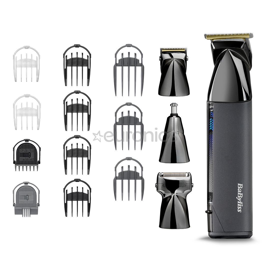 BaByliss Super-X Metal, 15-ühes, must - Trimmeri komplekt