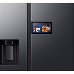 Samsung Bespoke AI Home, NoFrost, 621 л, высота 179 см, черный - SBS-холодильник