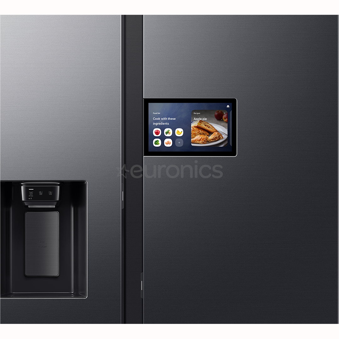 Samsung Bespoke AI Home, NoFrost, 621 л, высота 179 см, черный - SBS-холодильник