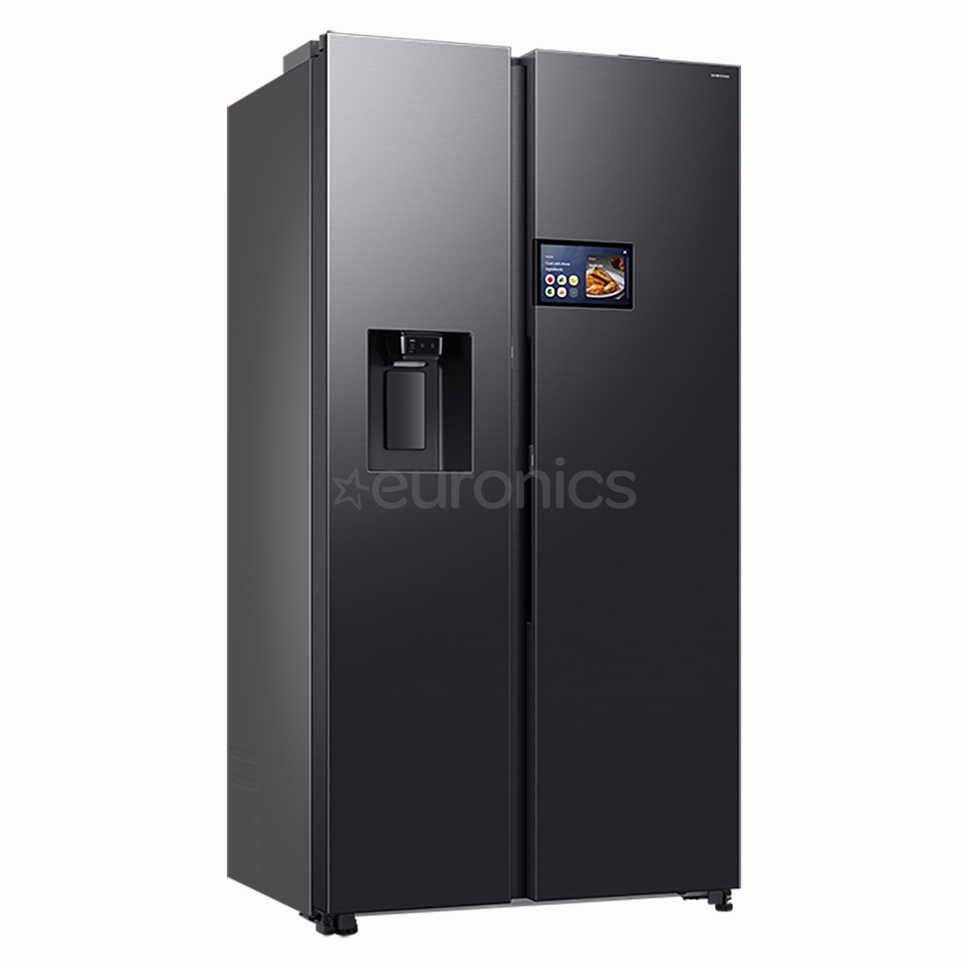 Samsung Bespoke AI Home, NoFrost, 621 л, высота 179 см, черный - SBS-холодильник