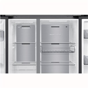 Samsung Bespoke AI Home, NoFrost, 621 L, height 179 cm, black - SBS-refrigerator