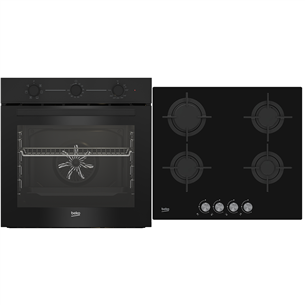 Beko, 72 L, must - Integreeritav ahi + gaasipliidiplaat BBIE11100B+HILG64222