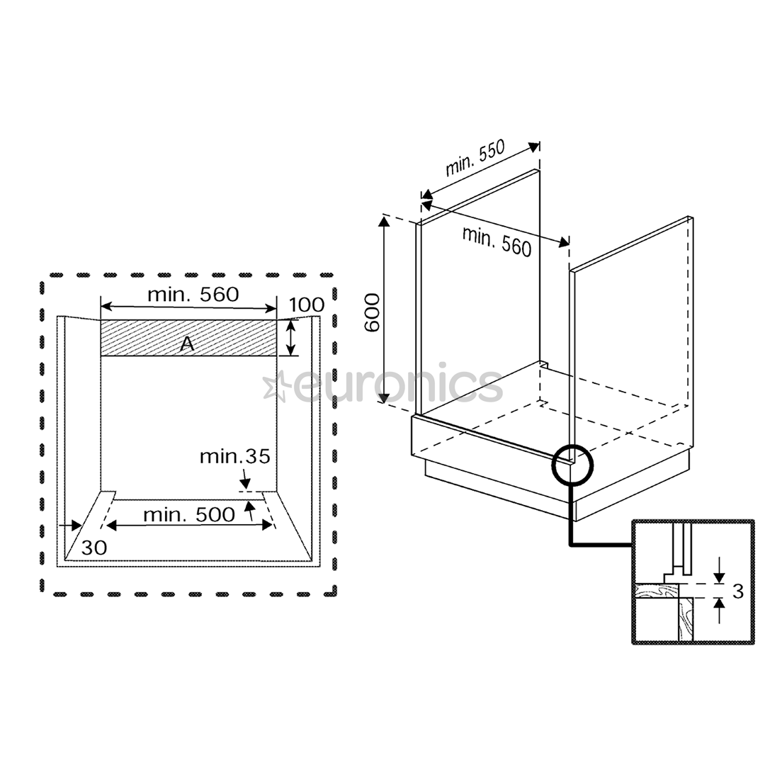 Beko, 72 L, must - Integreeritav ahi + induktsioonpliidiplaat