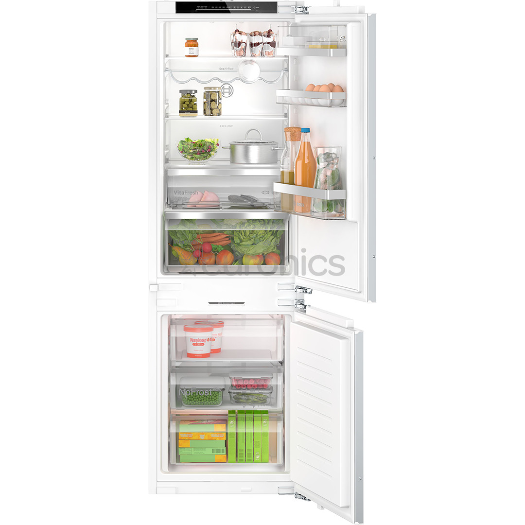 Bosch, Series 6, NoFrost, 260 л, высота 178 см - Интегрируемый холодильник