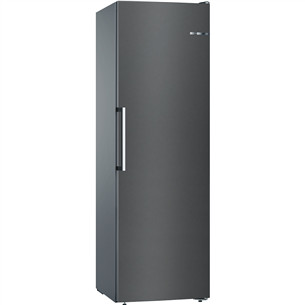 Bosch, Series 4, NoFrost, 242 L, height 186 cm, black - Freezer GSN36VXEP