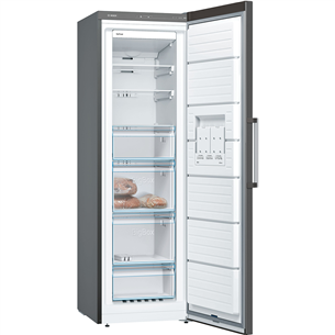 Bosch, Seeria 4, NoFrost, 242 L, kõrgus 186 cm, must - Sügavkülmik