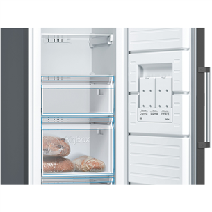 Bosch, Seeria 4, NoFrost, 242 L, kõrgus 186 cm, must - Sügavkülmik