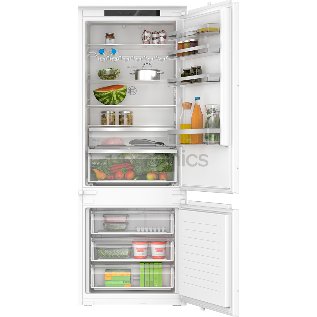 Bosch, Series 4, NoFrost, 383 L, height 194 cm - Built-in refrigerator
