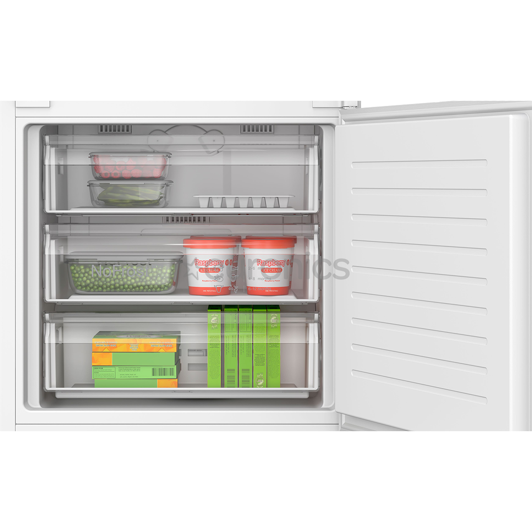 Bosch, Series 4, NoFrost, 383 L, height 194 cm - Built-in refrigerator
