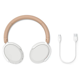 Philips TAK5500, active noise-cancelling, valge - Juhtmevabad laste kõrvaklapid