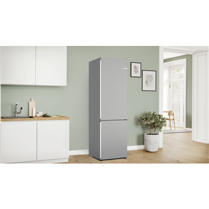 Bosch, Seeria 4, NoFrost, 363 L, kõrgus 203 cm, roostevaba teras - Külmik
