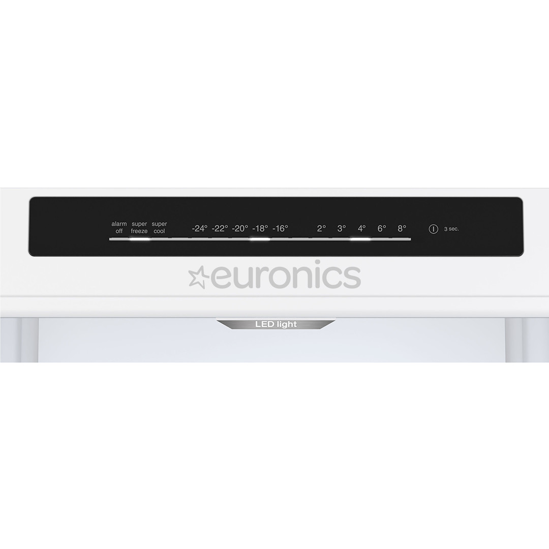 Bosch, Series 4, NoFrost, 363 L, height 203 cm, white - Refrigerator