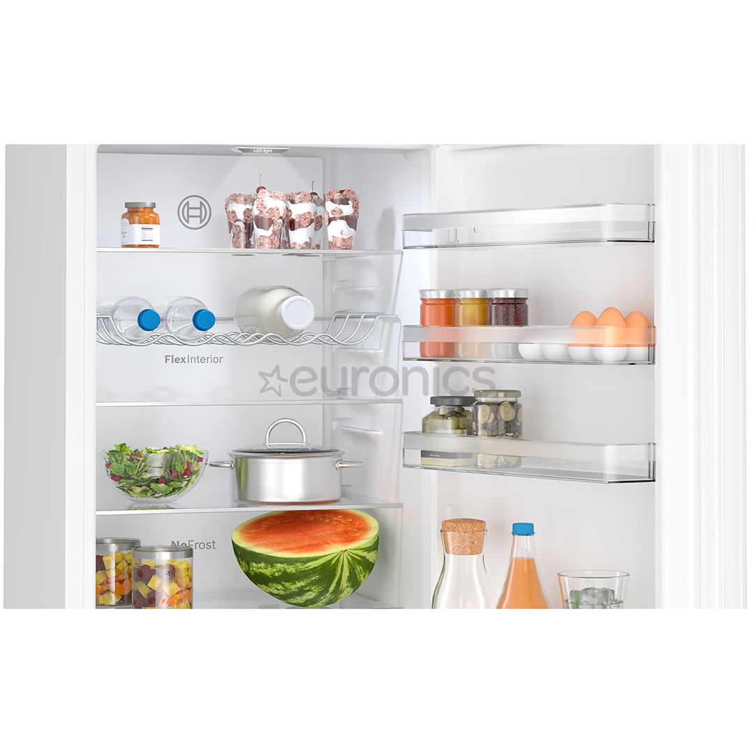 Bosch, Series 4, NoFrost, 363 L, height 203 cm, white - Refrigerator