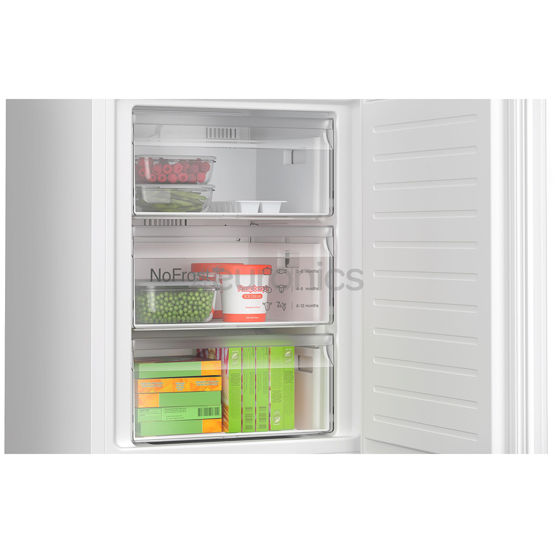 Bosch, Series 4, NoFrost, 363 L, height 203 cm, white - Refrigerator